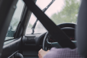 dashboard and seatbelt on wheels